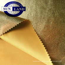 Mode Kleidung Golddruck 95% Polyester 5% Spandex Interlock Strickgewebe